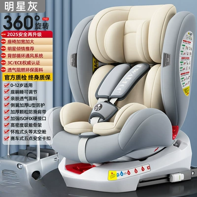 0 to 12 years – Car child safety seat - star-gray360rotation-isofix-hard-interface-6-major-protection-systems-side-wings-protection