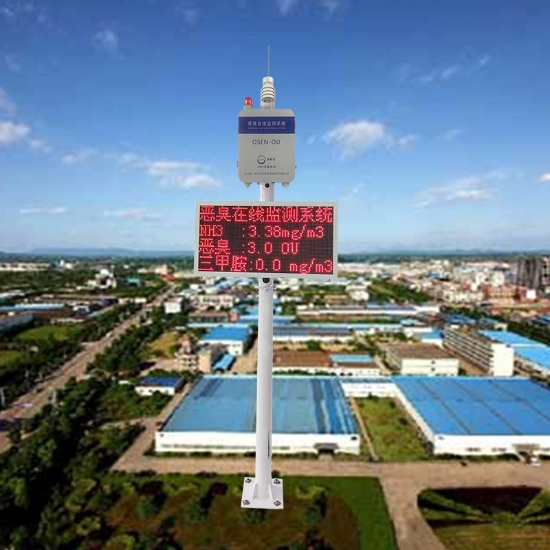 Система мониторинга запахов и отслеживания следов запахов на территории химического завода. Автоматическая станция мониторинга небольших запахов на производственной площадке красок.