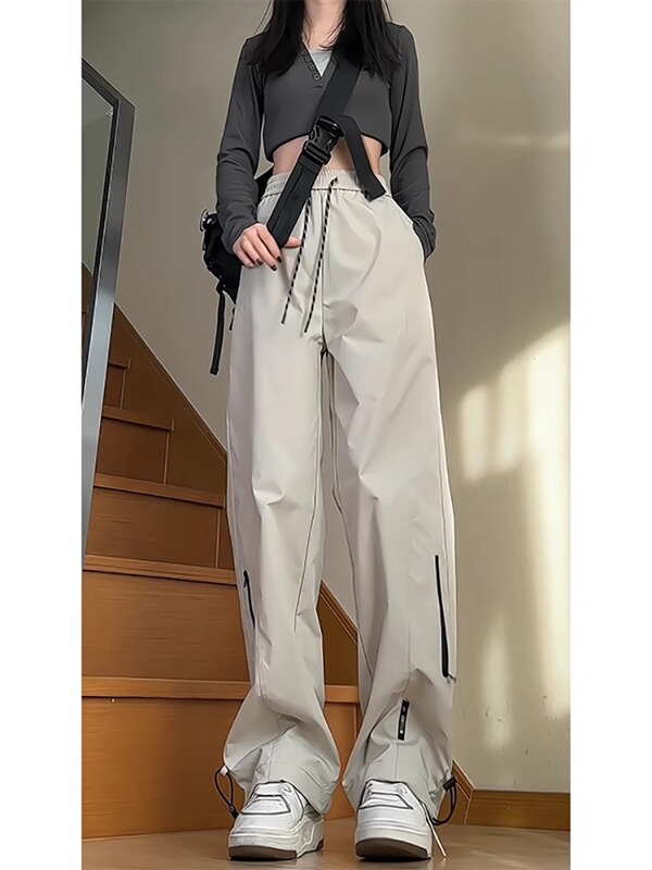 American-style vibe functional windproof waterproof wide-leg assault pants men's spring and autumn new mountaineering frock casual pants American-style vibe functional windproof waterproof wide-leg assault pants men's spring and autumn new mountaineering frock casual pants