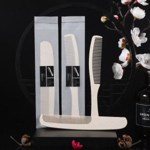 厂家批发酒店一次性梳子民宿秸秆长条梳宾馆客房一次性塑料梳子