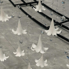 EVA百合花头仿真花婚庆吊顶白色婚礼堂婚庆布置百合花朵婚房装饰