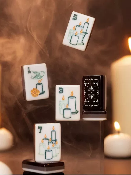 (New product) Cross-border American-style Mahjong, black "Death" Mahjong, luxury acrylic