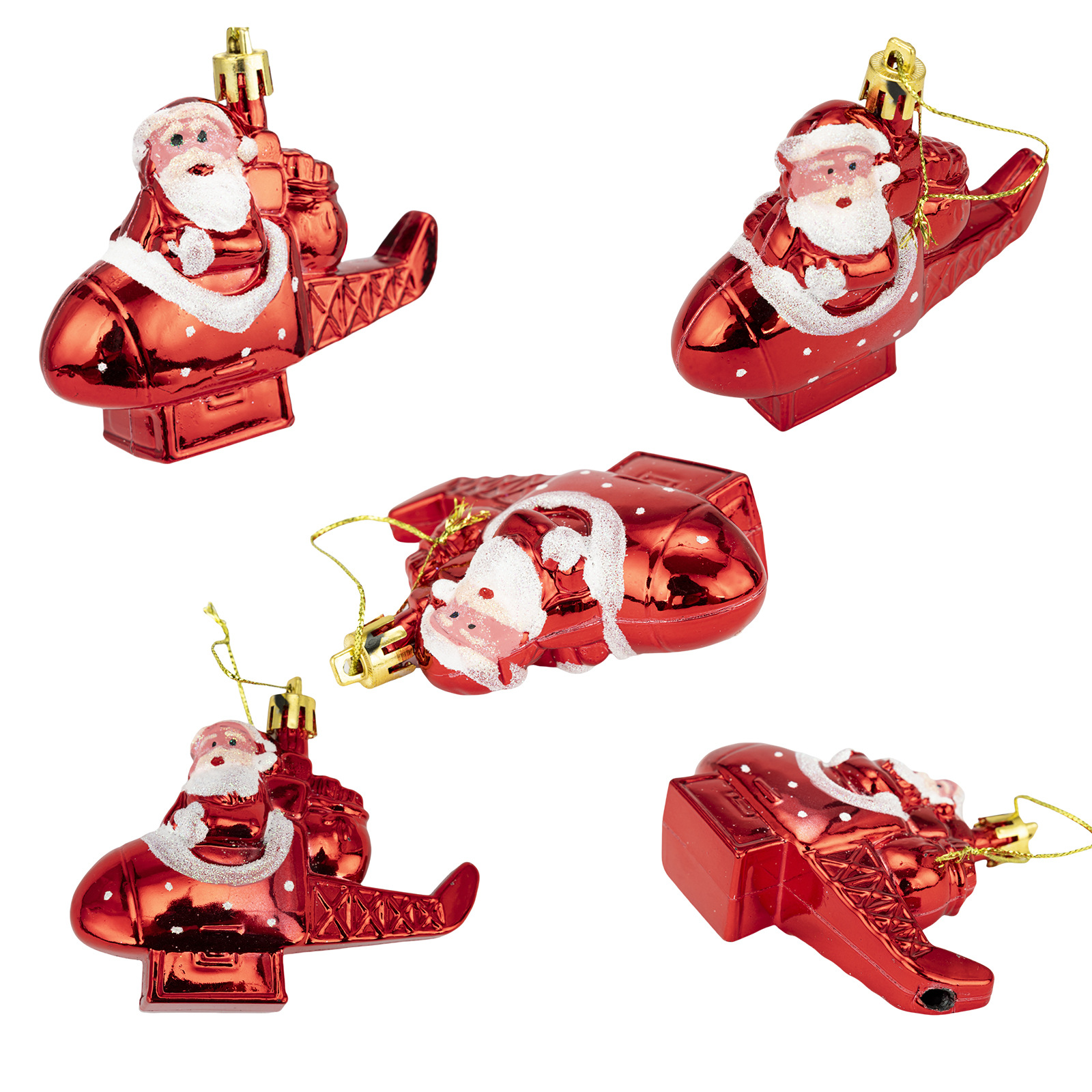 Light Old Man Aircraft Painted Plastic Hanging Christmas Tree Pendant Christmas Decoration Holiday Arrangement_voghion.com