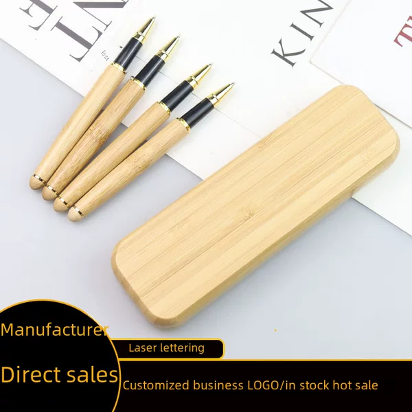 Direct wholesale business natural bamboo pen bamboo ball pen bamboo ball pen gift pen can be lettering