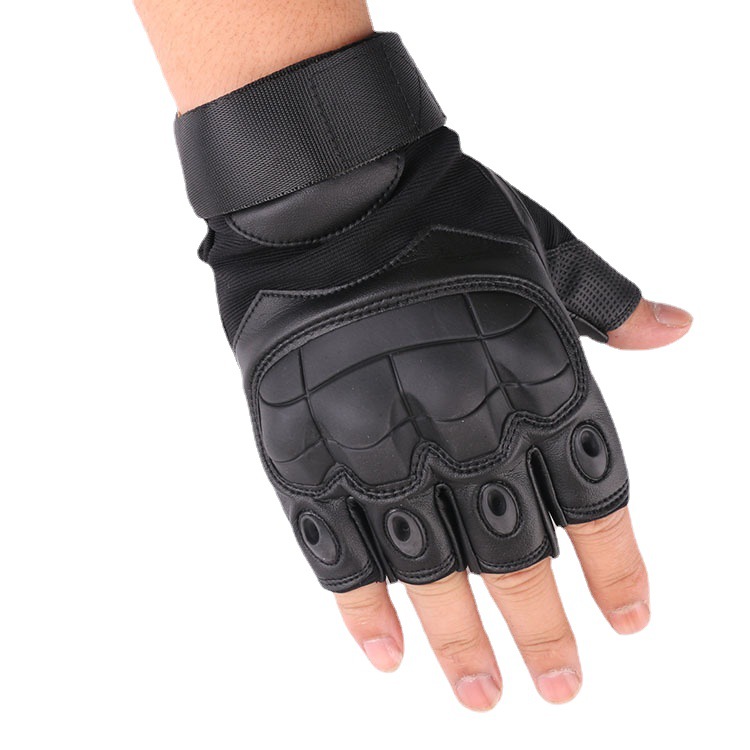 Guantes tácticos al aire libre medio dedo campo CS entrenamiento deportes guantes de equitación motocicleta dedo completo pantalla táctil guantes de cuero