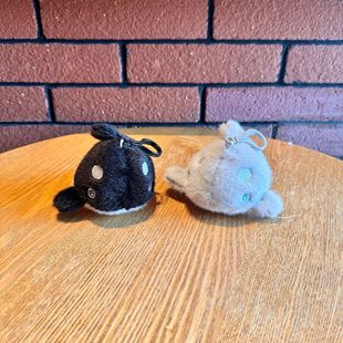 Cartoon Marine Animal Orca Plush Toy Cute Black and White Whale Amusement City Bag Pendant Doll Grabber Doll