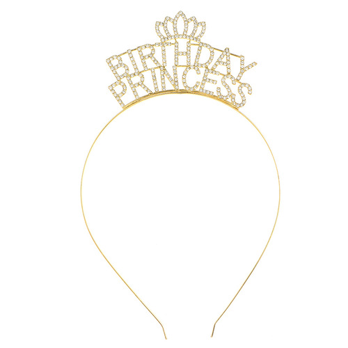 European and American fashion birthday crown tiara BIRTHDAY PRINCESS birthday princess party headband wholesale