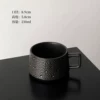 Polka Dot Ceramic Coffee Cup-Black