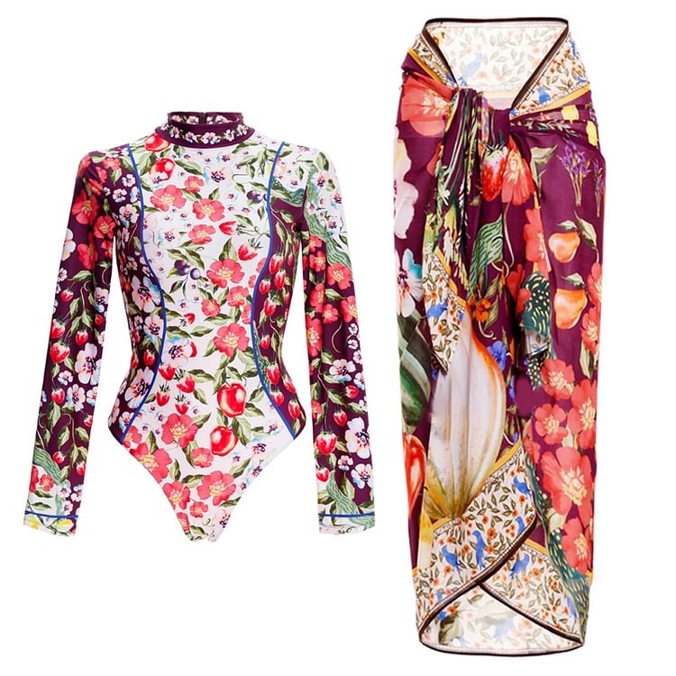 Damenmode: Bedruckter Badeanzug, einteilig, Design für den Frühling_voghion.com