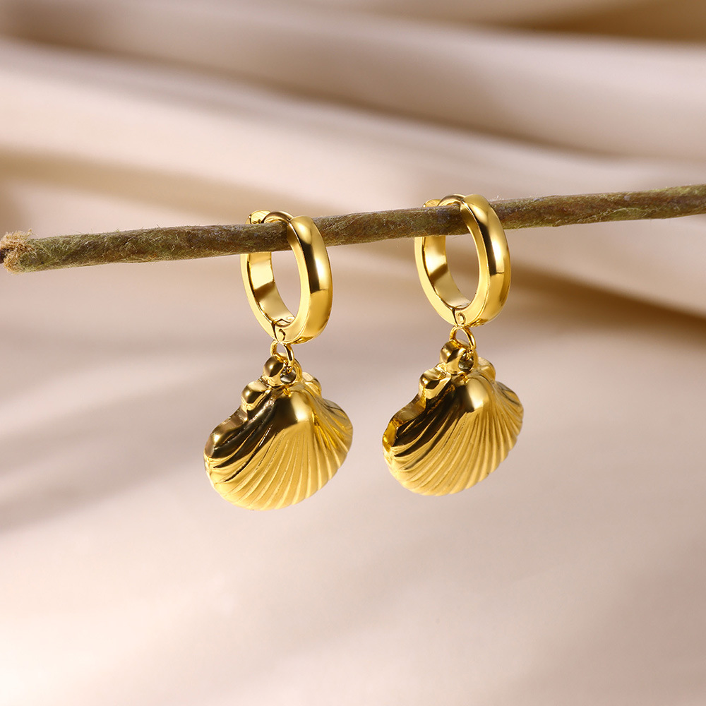 9g Weight 0.03µm-0.05µm Gold Plating Thickness PVD Coated Gold Plating Process 304 Stainless Steel Ear Needle Material Real Gold Plated Plating Material Charm Sleeper Hoop Earrings, Dangling Earrings Classification 1 Pair Quantity Holiday Occasion 304 Stainless Steel Material Solid Color Pattern All Seasons Season Women's Gender Polished Finish Vacation, Simple Style Style Waterproof Non Tarnish, Plating Craft PVD Coated Real Gold Plated Solid Color 304 Stainless Steel Vacation Simple Style Waterproof Non Tarnish Charm Sleeper Hoop Earrings Dangling Earrings 6