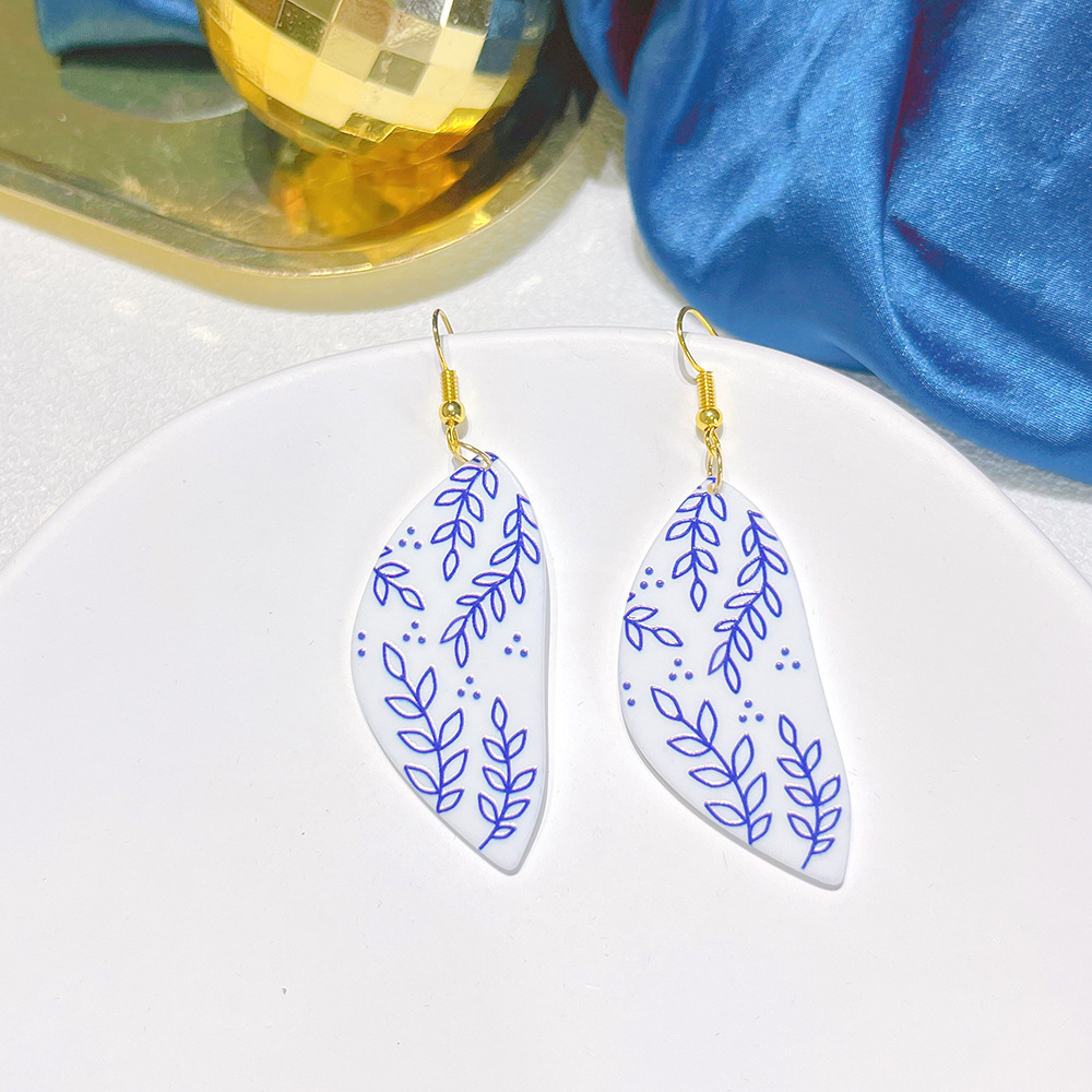 1 Pair Ethnic Style Round Arylic Water Ripples Stoving Varnish Womenu0027S Drop Earrings