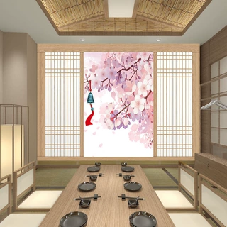 中国潮古风狼人主题剧本杀壁纸日式网红恐怖装饰店背景墙沉浸式