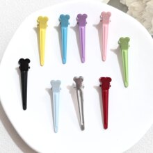 5cm韩版童趣彩色创意卡通铝夹鸭嘴夹造型diy一字夹定位夹美发工具