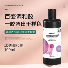 2025新升级百变透色美甲调色晕染闪粉亮片辅助加固透色流平调和胶