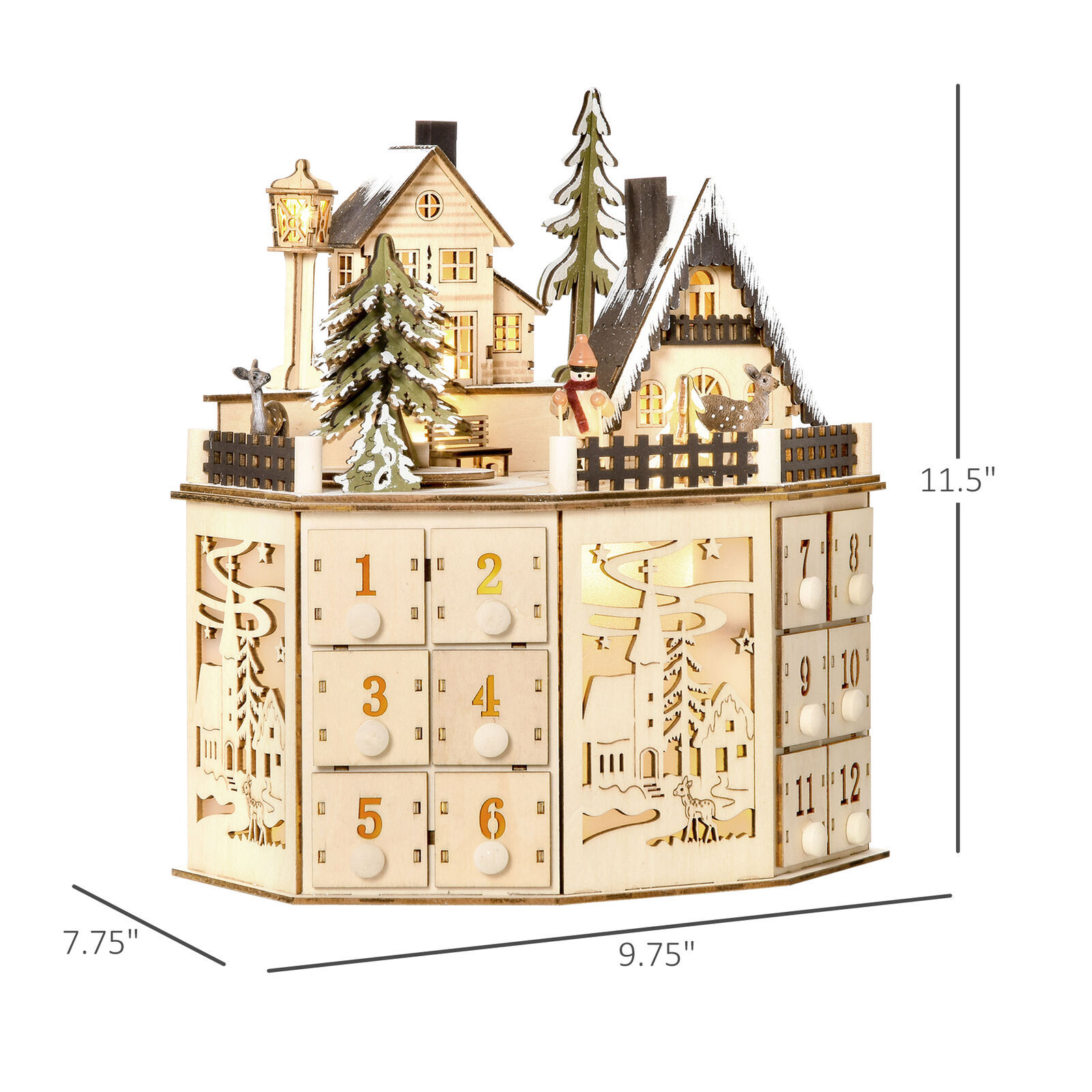 3328g Weight Calendar ornaments Event & Party Supplies 1 Piece Quantity Party, Festival Occasion Wood Material Christmas Festival Christmas House, Christmas Tree Pattern Retro, Classic Style Style Christmas Retro Classic Style Christmas House Christmas Tree Wood Party Festival Calendar Ornaments Decorations Table Decoration 7