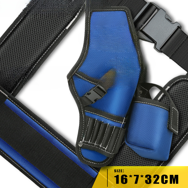 Changshengke kit de herramientas lona multifunción electricista riñonera mantenimiento engrosado hardware bolsa de herramientas bolsa de electricista de madera pequeña