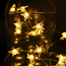 厂家定制圣诞节装饰LED灯串跨境圣诞派对黑帽雪人鹿头铜丝灯饰