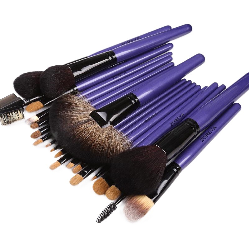 Zhuolya profesional herramientas de belleza mango de palo de rosa de pelo animal cepillo de maquillaje Fundación cepillo de sombra de ojos 26 traje de lana