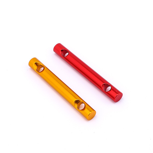 Outdoor tent canopy rope adjustment buckle ground nail windproof rope anti-slip fixed buckle double-eye aluminum alloy rod medium size