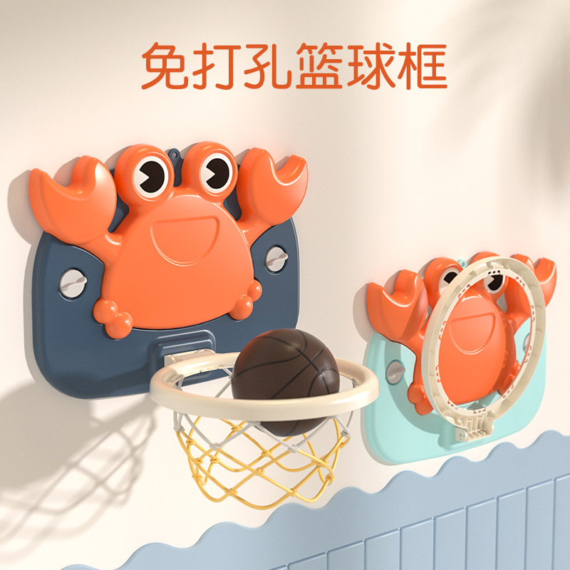 儿童篮球框挂式家用简易吸盘可升降婴幼儿免打孔室内小投篮架玩具