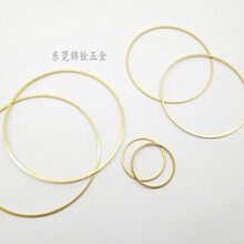 铜质大圈圆形铜管圈切割圈DIY饰品方线铜圈无缝圈