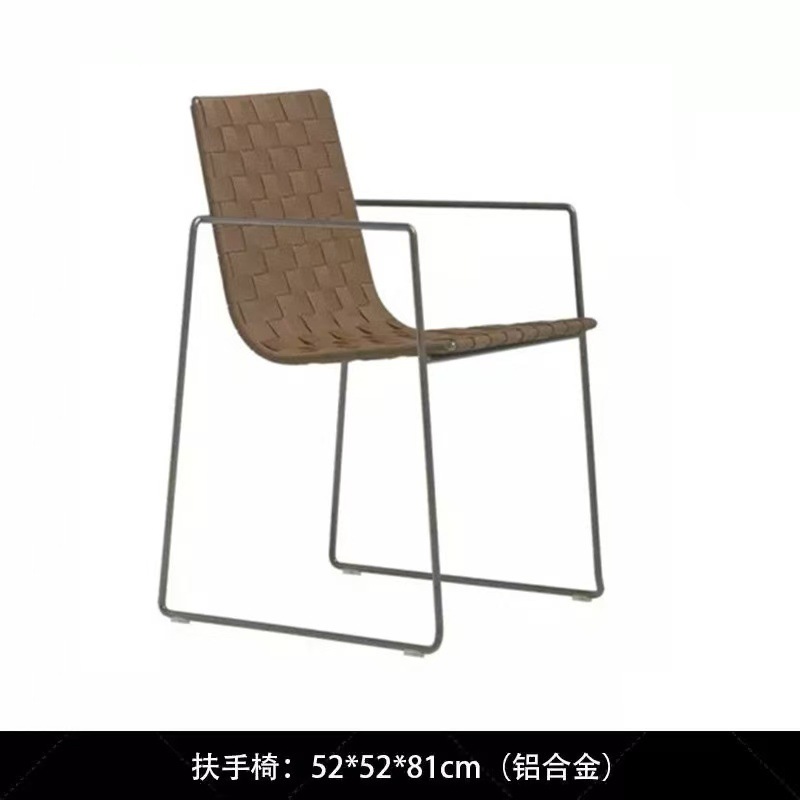 Silla de caña al aire libre de tres piezas combinada jardín al aire libre Villa Hotel Ventas Diseñador de jardines