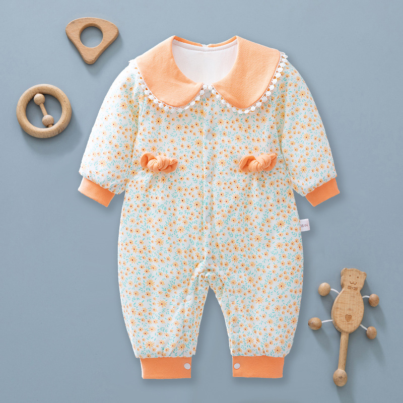 Pink floral dw cotton onesie
