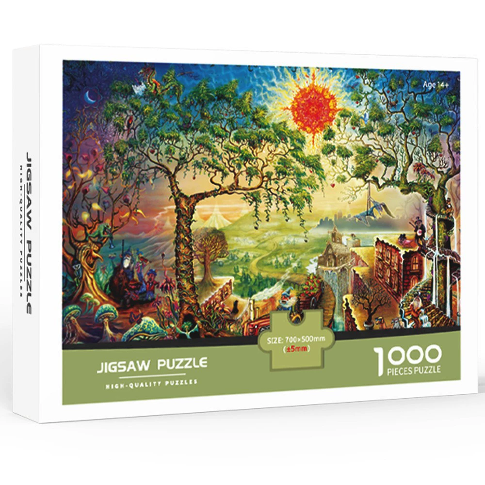 White card paper 1000 pieces 70*50CM adult puzzle manufacturer source challenge