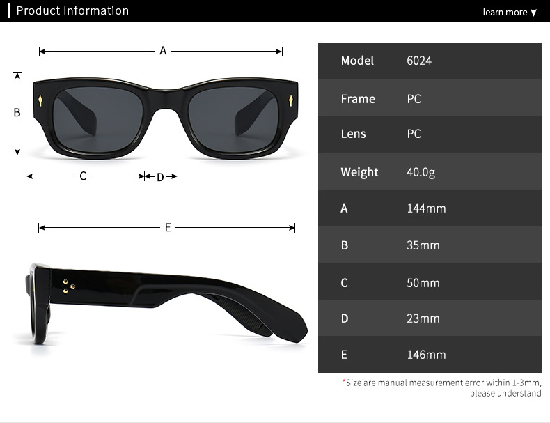 50g Weight Full Frame Glasses Structure Sunglasses Classification PC, UV400 Protection Lens Material Square Glasses Style Casual, Outdoor, Daily Occasion Geometric Pattern Unisex Gender Vintage Style, Classic Style Style Vintage Style Classic Style Geometric PC UV400 Protection Square Full Frame Women's Sunglasses 无