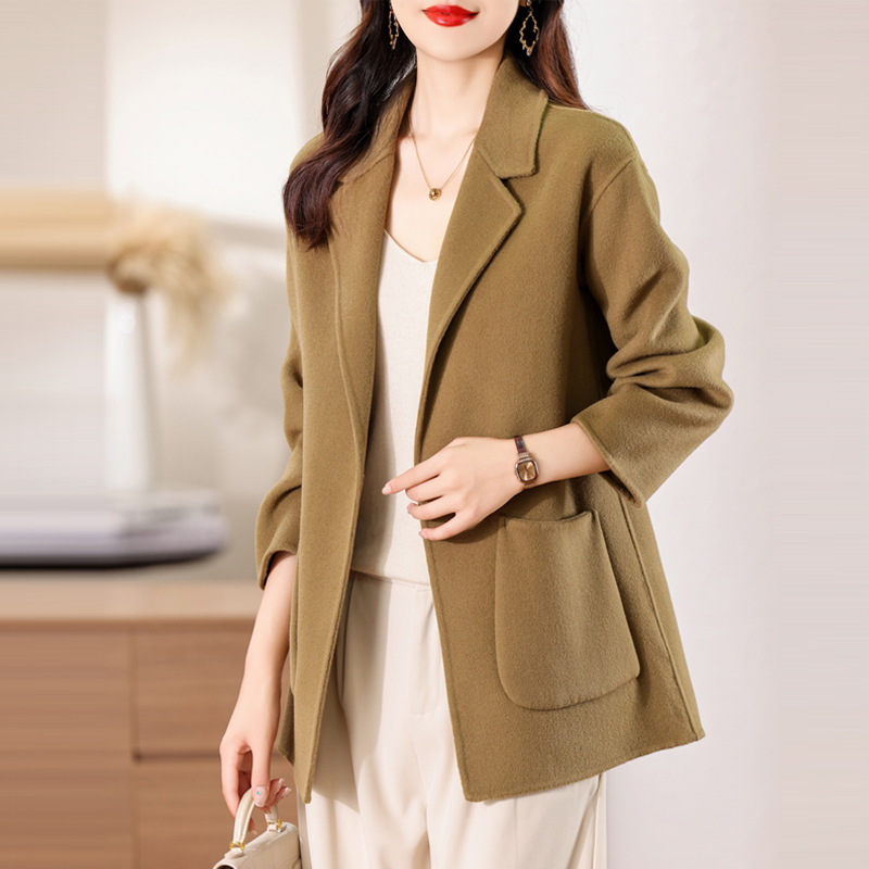Autumn and Winter 2024 New Double-sided Wool Coat Women's Korean-style Small Woolen Coat Short Coat All-match