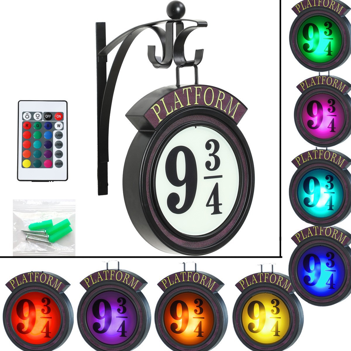 Harry Potter Hanging 9 3/4Night Light de doble cara