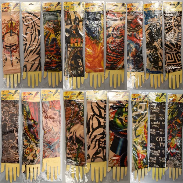 Outdoor Sun Protection Fishing Tattoo Arm Sleeves Tattoo Sleeves for Men and Women Flower Arm Seamless Cycling Sleeves