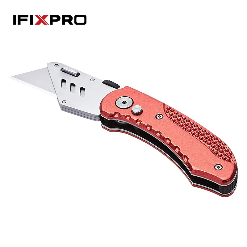 合金重型美工刀折叠刀开箱裁纸壁纸刀家用多功能刀具可锁安全锁扣