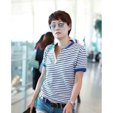 马伊琍明星同款条纹T恤女韩版百搭显瘦休闲上衣潮夏季新款