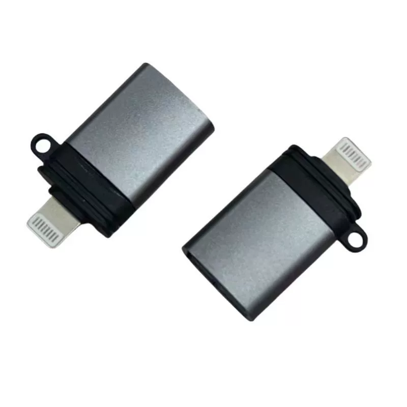 OTG-адаптер для Apple Lightning на USB-A, компактный алюминиевый конвертер, USB 2.0