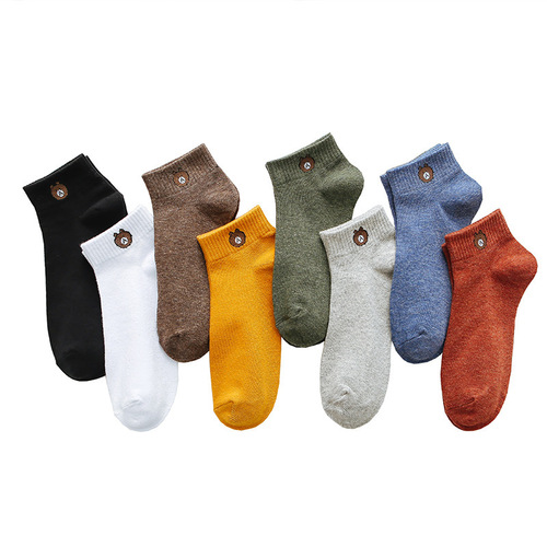 Socks Women's Boat Socks Bear Short Socks Spring and Summer New Japanese Ladies Cartoon Low Cut Thin Socks Manufacturer Wholesale