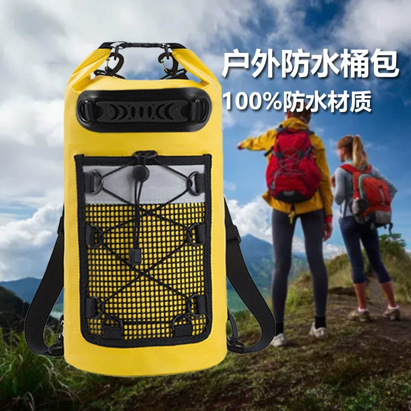Waterproof capacious climbing backpack for camping for traveling wet and dry separation