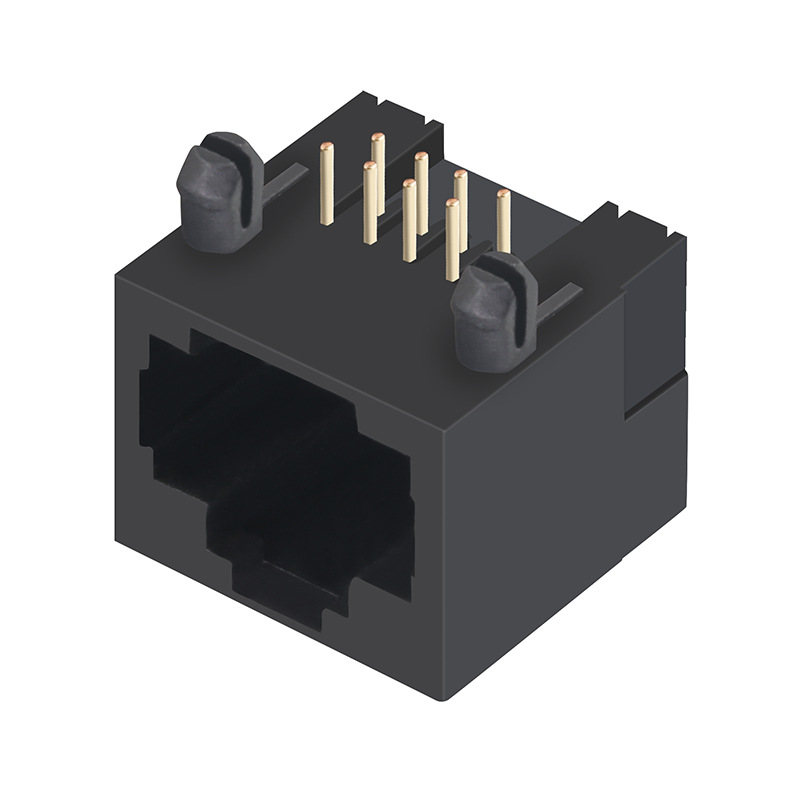 E5J88-30L052-L厂家现货电话线插口网线母座单口RJ11网口
