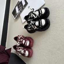 栢香妮老爹鞋女2024年秋冬季新款韩版百搭松糕鞋厚底休闲运动鞋女