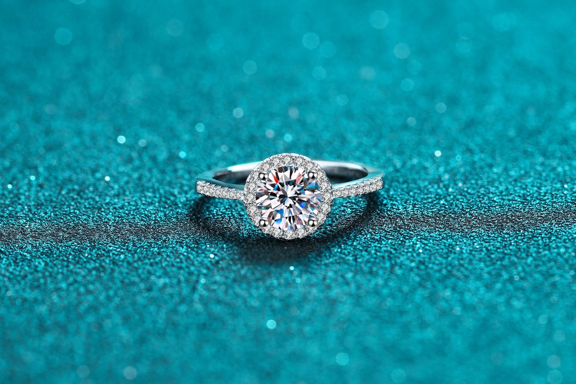 Daily Occasion 925 Sterling Silver Material 925 Sterling Silver Moissanite Zircon Flower Rings