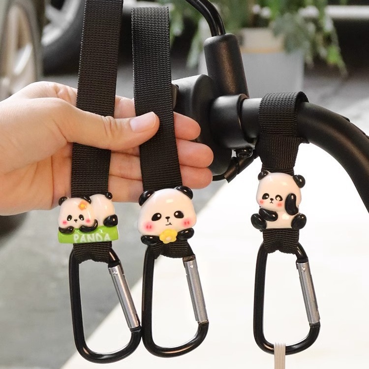 Gancho para coche eléctrico Gancho para colgar para motocicleta de carga universal delantero Gancho para llevar lindo panda