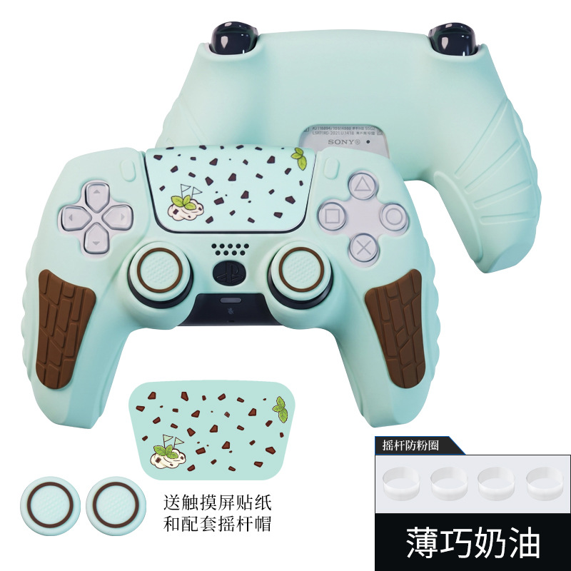 PlayStation5 PS5 cubierta de la manija cubierta protectora de silicona antideslizante a prueba de sudor cubierta de goma accesorios de acogida del juego