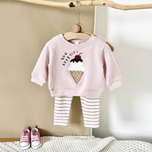U 36342 Baby Ice Cream Print Sweatsuit ����������װ ����