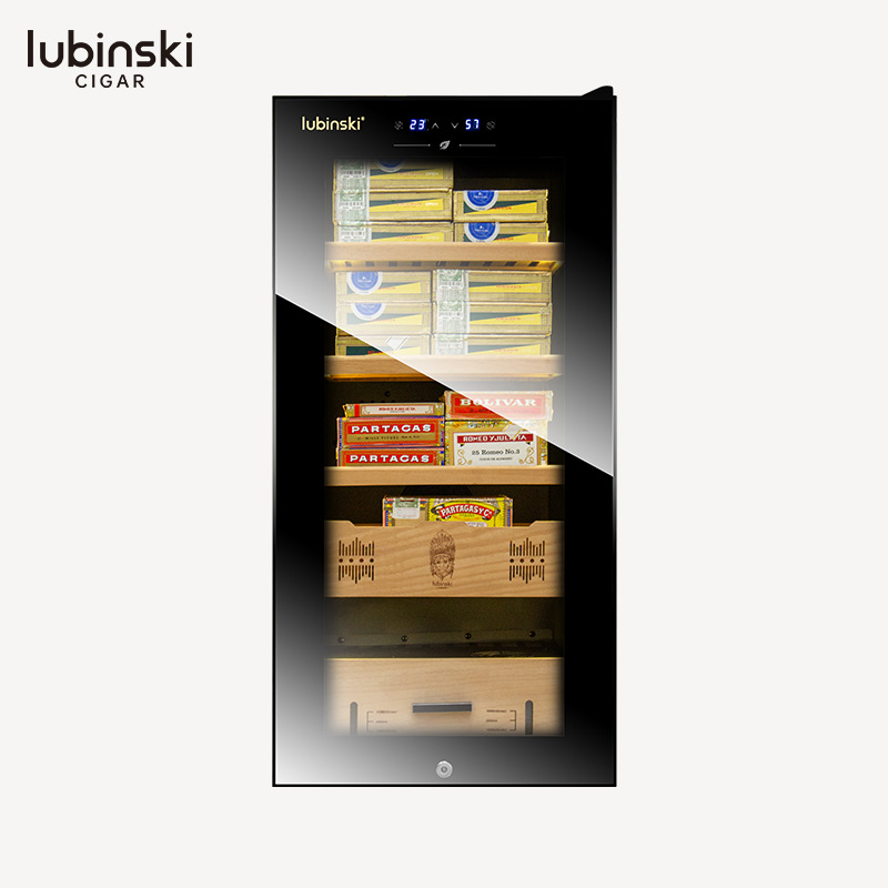 Rubinski Cigar Cabinet Intelligent Variable Frequency Constant Temperature and Humidity Cedar Wood Four-Layer Lubinski Cigar Moisturizing Cabinet