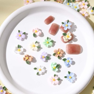 New Color Mini Gardenia Nail Art Jewelry Small Fresh Five Petal Flowers DIY Decorative Nail Earrings Phone Case