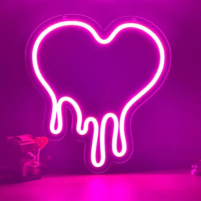 霓虹灯镜面装饰灯卧室墙面布置灯带造型灯欧式亚克力外贸图案灯牌