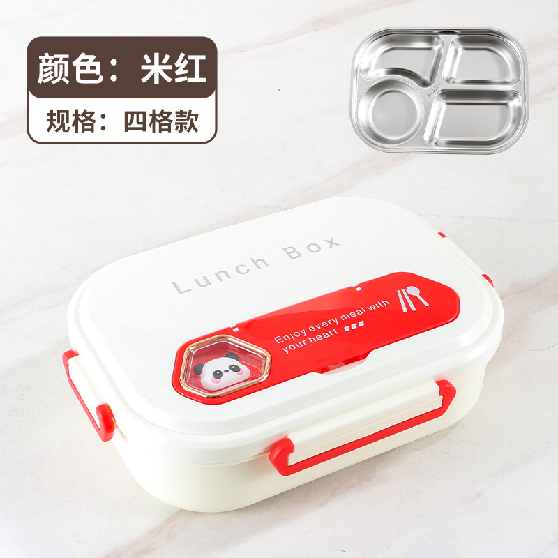 弁当箱 304ステンレス製 学生用弁当箱 会社員用弁当箱 食材分離 ポータブル保温弁当箱 仕切り付き弁当箱|undefined