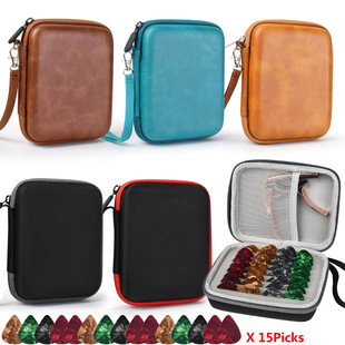 ������Ƭ�ռ{�м�������ռ{��+15Ƭ��ƬGuitar Pick Holder Case