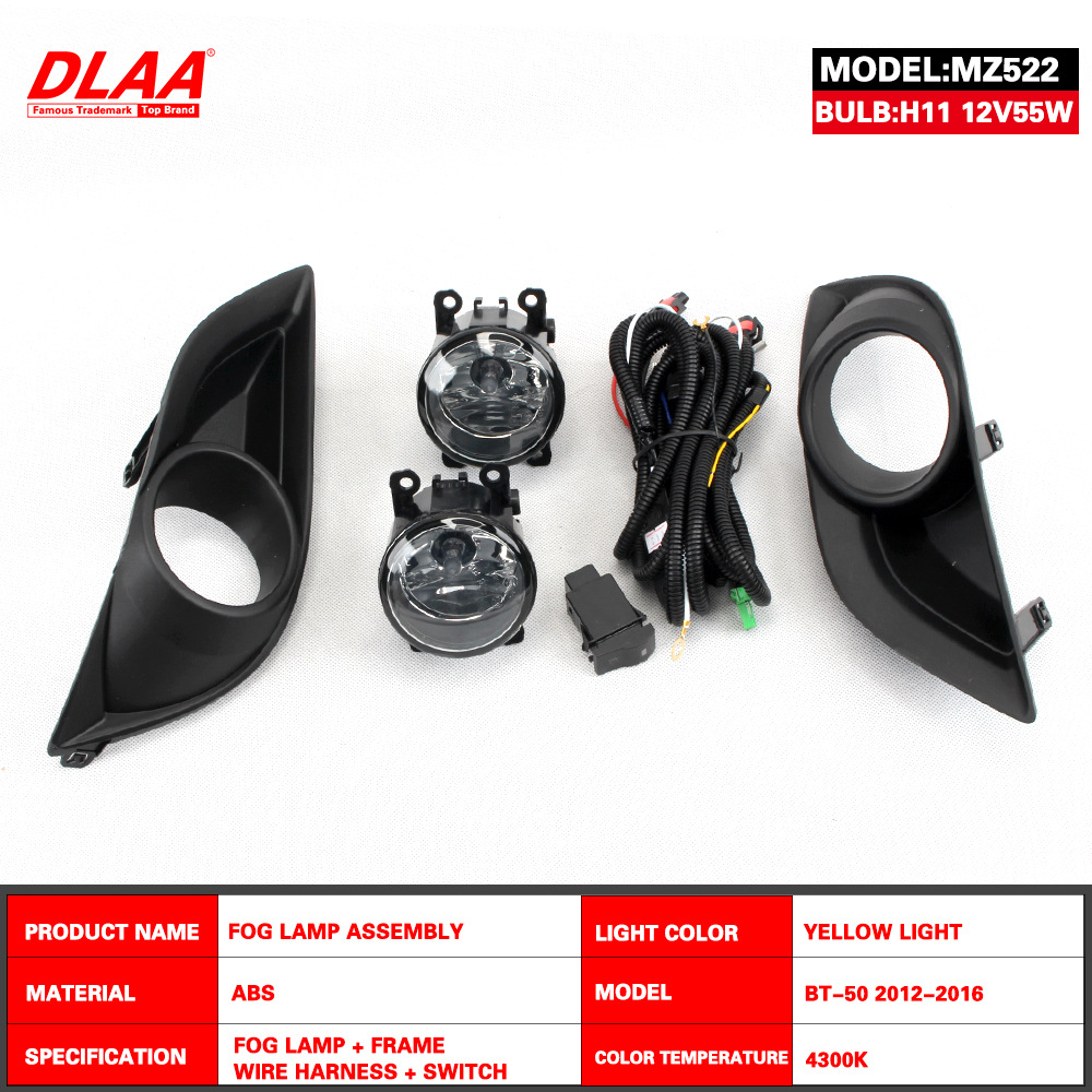 Aplicable a Mazda 12 13 14 15 años modelo BT - 50 pickup delantero conjunto de luz de niebla de luz de viaje diurna luz de barra