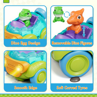 Explosiones transfronterizas luces y música para niños coche de control remoto de dos canales juguetes para niños regalos de dibujos animados dinosaurios coche de control remoto